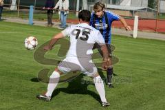 TSV Großmehring - FC Mindelstetten - Dominik Sonner #2 Großmehring blau - Manfred Schwoed #15 Mindelstetten weiß - Foto: Jürgen Meyer