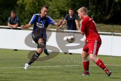 Kreisklasse - VFB Friedrichshofen - TSV Großmehring - Daum Florian (blau Großmehring) - Schneider Christian ( rot Friedrichshofen) - Foto: Jürgen Meyer