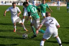 Kreisliga - TSV Gaimersheim - FC Geisenfeld - Caglar Cabir #12 grün Geisenfeld - Hein Thorsten #2 weiss Gaimersheim - Foto: Jürgen Meyer