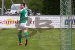 Landesliga Südost - FC Gerolfing - FC Deisenhofen - Wlad Beiz (14 FCG) köpft zum 1:0 Tor Jubel, Torwart (FCD) Maximilian Angerbauer keine Chance