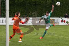 Landesliga Südost - FC Gerolfing - FC Deisenhofen - Wlad Beiz (14 FCG) köpft zum 1:0 Tor Jubel, Torwart (FCD) Maximilian Angerbauer keine Chance