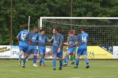 Relegation in Kasing - SV Denkendorf - TSV Etting - Tor Jubel für Etting, 2. links Yannik Bierhaus trifft zum 1:0
