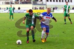 Bezirksliga Oberbayern Nord - SV Manching - FC Etting - Simon Suessmeier (li) im Zweikampf mit Sebastian Hohmann. Foto: Adalbert Michalik