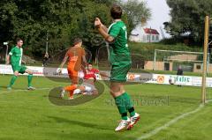 SV Manching - TSV Allach 09 - Daniel Krämer mit dem Treffer zum 2:0 für Manching - Foto: Jürgen Meyer