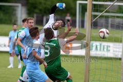 Bezirksliga - SV MAnching - SV N Lerchenau - Führungstreffer für Manching durch Mayer Manuel (nicht im Bild) - Susilovic Tihomir Torwart Lerchenau - Ziegler Nico #3 grün Manching - Foto: Jürgen Meyer
