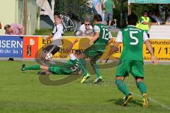 Bezirksliga - SV Manching - TSV Rohrbach -  Ziegler Nico #3 grün Manching - Röder Marco #5 weiss Rohrbach - Mayer Manuel #12 grün Manching - El-Mahmod #5 grün Manching -  Foto: Jürgen Meyer