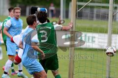 Bezirksliga - SV MAnching - SV N Lerchenau - Führungstreffer für Manching durch Mayer Manuel (nicht im Bild) - Susilovic Tihomir Torwart Lerchenau - Ziegler Nico #3 grün Manching - Foto: Jürgen Meyer