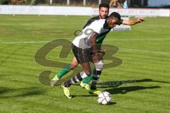 BZL Oberbayern Nord - Saison 2016/17 -  SV Manching - FC Gerolfing - Sowe Papabou Gerolfing - Kaya Aydin grün Manching - Foto: Jürgen Meyer