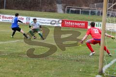 BZL Oberbayern Nord - Saison 2016/17 -  SV Manching - FC Moosburg - David Hammerschmidt grün Manching - Soma Orban Torwart Moosburg - Benedikt Einhauser blau Moosburg - Foto: Jürgen Meyer