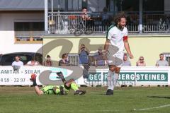 BZL Oberbayern Nord - SV Manching - SC Grüne H. Ismaning - Nico Ziegler freut sich über den 1:1 Ausgleichstreffer durch Marco Witasek - Daniel Stock Torwart Ismaning - Foto: Jürgen Meyer