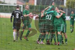 BZL Oberbayern Nord - SV Manching - SV Sulzemoos -  Kurz, Thomas grün Manching tritt per Elfmeter zum 4:1 Führungstreffer - Kronschnabl, Maximilian
 Torwart Sulzemoos - jubel -  Foto: Jürgen Meyer