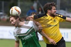 Landesliga 2015/16 - SV Manching -  SE Freising - Heissler Ferdinand grün Manching mit dem Kopfballtor zur 1:0 Führung - Foto: Jürgen Meyer