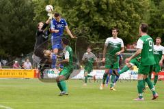 Landesliga 2015/16 - SV Manching - FC Ismaning - Thomas Geisler Torwart Manching - Azad El-Mahmod grün Manching - Foto: Jürgen Meyer