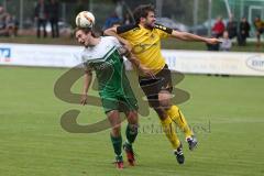 Landesliga 2015/16 - SV Manching -  SE Freising - Heissler Ferdinand grün Manching mit dem Kopfballtor zur 1:0 Führung - Foto: Jürgen Meyer