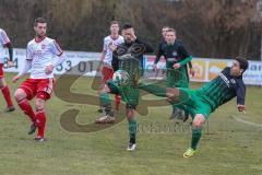 Landesliga Südost - SV Manching - TUS 1860 Pfarrkirchen - Faruk Rencber grün Manching - Azad El-Mahmod grün Manching rechts - Andreas Surner #9 weiss Pfarrkirchen - Foto: Jürgen Meyer