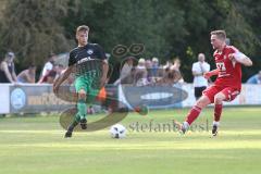 Landesliga Südost - SV Manching - VFB Hallbergmoos -  Belousow Michael schwarz Manching - Foto: Jürgen Meyer