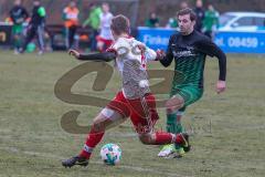 Landesliga Südost - SV Manching - TUS 1860 Pfarrkirchen - Marco Witasek grün Manching - Max Grabow #8 weiss Pfarrkirchen - Foto: Jürgen Meyer