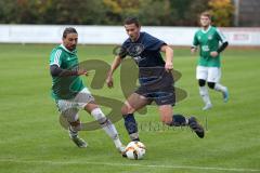 Landesliga Südost 2015/2016 - SV Manching - TuS Holzkirchen - links 16 Deniz Sari (TuS) und rechts Stefan Schauer (SV)