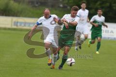 Landesliga 2015/16 - Relegation - SV Manching - SC Kirchheim - Lustig Frank grün Manching - Martin Eugen weiß Kirchheim - Foto: Jürgen Meyer