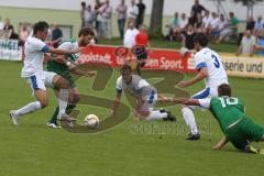 Landesliga 2015/16 - Relegation - SV Manching - SC Kirchheim - Maritato Claudio grün Manching wird gefoult - Özbey Engin links weiß Kirchheim - Foto: Jürgen Meyer