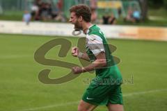 Landesliga 2015/16 - Relegation - SV Manching - SC Kirchheim - Der 1:0 Führungstreffer durch Maritato Claudio grün Manching - Tor - Jubel - Foto: Jürgen Meyer
