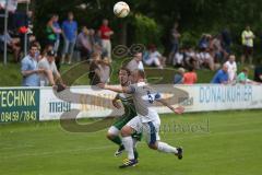 Landesliga 2015/16 - Relegation - SV Manching - SC Kirchheim - Geyer Christopher grün Manching - Martin Eugen weiß Kirchheim - Foto: Jürgen Meyer