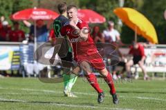 Kreisliga - TSV Ebenhausen - SV Manching II - Felix Olbrich rot Ebenhausen schiesst den 1:0 Führungstreffer - jubel - Foto: Jürgen Meyer