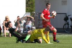 Kreisliga - TSV Ebenhausen - SV Manching II - Felix Olbrich rot Ebenhausen schiesst den 2:0 Führungstreffer - jubel - Christian Kirzinger Torwart Manching - Foto: Jürgen Meyer