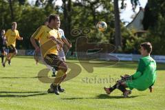 401 Kreisliga 1 - SV Manching II - FC Hitzhofen/Oberzell -  Peter Nuber gelb Hitzhofen - Raphael Frieberger
Torwart Manching - Foto: Jürgen Meyer