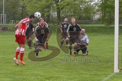 Kreisliga - TSV Baar Ebenhausen - FC Hepberg - Anikin Benjamin #11 rot Hepberg mit dem 1: 3 Treffer - Wulf Tobias Torwart baar Ebenhausen - Zimmernann Fabian #3 schwarz Baar Ebenhausen (neben Torwart) - Foto: Jürgen Meyer