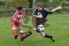 Kreisliga - TSV Baar Ebenhausen - FC Hepberg - Calik Sansar #10 rot Hepberg - Olbrich Lcas #6 schwarz Baar-Ebenhausen - Foto: Jürgen Meyer