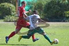 Fußball Bezirksliga - TSV Baar/Ebenhausen - TSV Erding -  Andreas Lutschnikov rot Baar/Ebenhausen - Yusuph Badmus weiß Erding - Foto: Jürgen Meyer