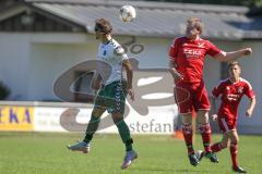 Fußball Bezirksliga - TSV Baar/Ebenhausen - TSV Erding -  Dominik Burghardt  rot Baar/Ebenhausen - Ibrahim Aydemir weiß Erding - Foto: Jürgen Meyer