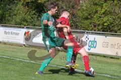 401 Kreisliga 1 - TSV Baar Ebenhausen - FC Geisenfeld -  Florian Lang grün Geisenfeld - Matthias Werner rot Ebenhausen - Foto: Jürgen Meyer