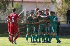 401 Kreisliga 1 - TSV Baar Ebenhausen - FC Geisenfeld -  Josef Amort grün Geisenfeld trifft zum 0:1 Führungstreffer - jubel - Foto: Jürgen Meyer