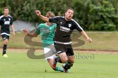 Kreisliga - TSV Gaimersheim - FC Geisenfeld - Florian Lang grün Geisenfeld - Holger Heimisch schwarz Gaimersheim - Foto: Jürgen Meyer