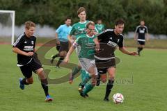 Kreisliga - TSV Gaimersheim - FC Geisenfeld - Dennis Huettinger schwarz Gaimersheim - Patrick Valentin grün Geisenfeld - Foto: Jürgen Meyer