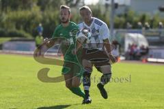 Kreisliga 1 - Saison 2020/2021 - TSV Gaimersheim  - TSV Hohenwart - Marcel Fuhrmann grün Gaimersheim - Tobias Schaefer weiss Hohenwart - Foto: Meyer Jürgen