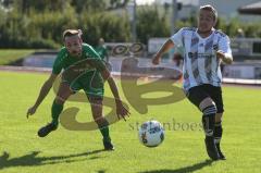 Kreisliga 1 - Saison 2020/2021 - TSV Gaimersheim  - TSV Hohenwart - Marcel Fuhrmann grün Gaimersheim - Tobias Schaefer weiss Hohenwart - Foto: Meyer Jürgen