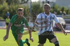 Kreisliga 1 - Saison 2020/2021 - TSV Gaimersheim  - TSV Hohenwart - Marcel Fuhrmann grün Gaimersheim - Tobias Schaefer weiss Hohenwart - Foto: Meyer Jürgen