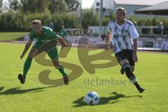 Kreisliga 1 - Saison 2020/2021 - TSV Gaimersheim  - TSV Hohenwart - Marcel Fuhrmann grün Gaimersheim - Tobias Schaefer weiss Hohenwart - Foto: Meyer Jürgen