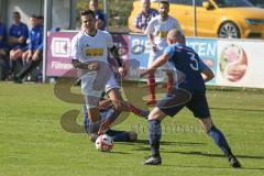 Kreisliga 1 - TSV Großmehring - SV Kasing - Simon Obermeier blau Großmehring foult Christoph Noll weiss Kasing - Foto: Jürgen Meyer