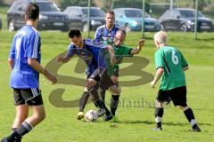 Kreisklasse - TSV Mailing-Feldkirchen - TSV Großmehring - Neugebauer Tobias #9 grün Mailing - Braun Markus #18 blau Großmehring - Büchter Björn #6 grün Mailing -  Foto: Jürgen Meyer