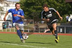 Fußball - Sparkassenpokal - TSV Reichertshofen - TSV Gaimersheim - Franz Reinwald schwarz Gaimersheim - Wenzel Nieder blau Reichertshofen - Foto: Jürgen Meyer