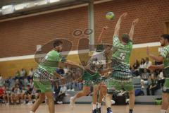 Bezirksliga - Handball - Saison 2023/2024 - TSV Gaimersheim - TSV Schleißheim - Vierthaler Lucas #23 weiß Gaimersheim - Kratzer Quirin #5 Schleißheim - Foto: Meyer Jürgen