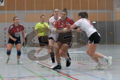 Handball - Frauen - Saison 2024/25 - HC Donau/Paar - HC Sulzb.Rosenb. - Katharina Müller rot HC Donau - Paula Eckert weiss #14 Sulzbach - Foto: Meyer Jürgen