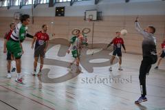 Handball - Bezirksliga - Saison 2026/27 - HC Donau/Paar - TSV Gaimersheim - Baseler Florian grün Gaimersheim - Bleicher Michael TW HC Donau/Paar  -  Foto: Meyer Jürgen