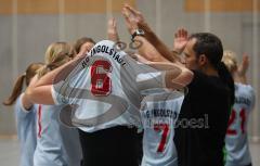 Handball Jun.Damen - HG Ingolstadt - DJK Ingolstadt - Trainer Peter Geier motiviert sein Team