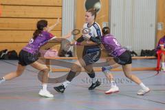 Bezirksoberliga Frauen- Saison 2026/27 - HC Donau/Paar- SpVgg Altenerding - Hübner Melanie weiss HC Donau/Paar - Prem Lena Marie lila Altenerding  - Kübelsbeck Julia lila Altenerding  #5 - Foto: Meyer Jürgen