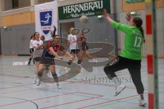 Handball - Frauen - Saison 2024/25 - HC Donau/Paar - HC Sulzb.Rosenb. - Franziska Neumeier rot HC Donau - Annika Senger Torwart Sulzbach - Foto: Meyer Jürgen